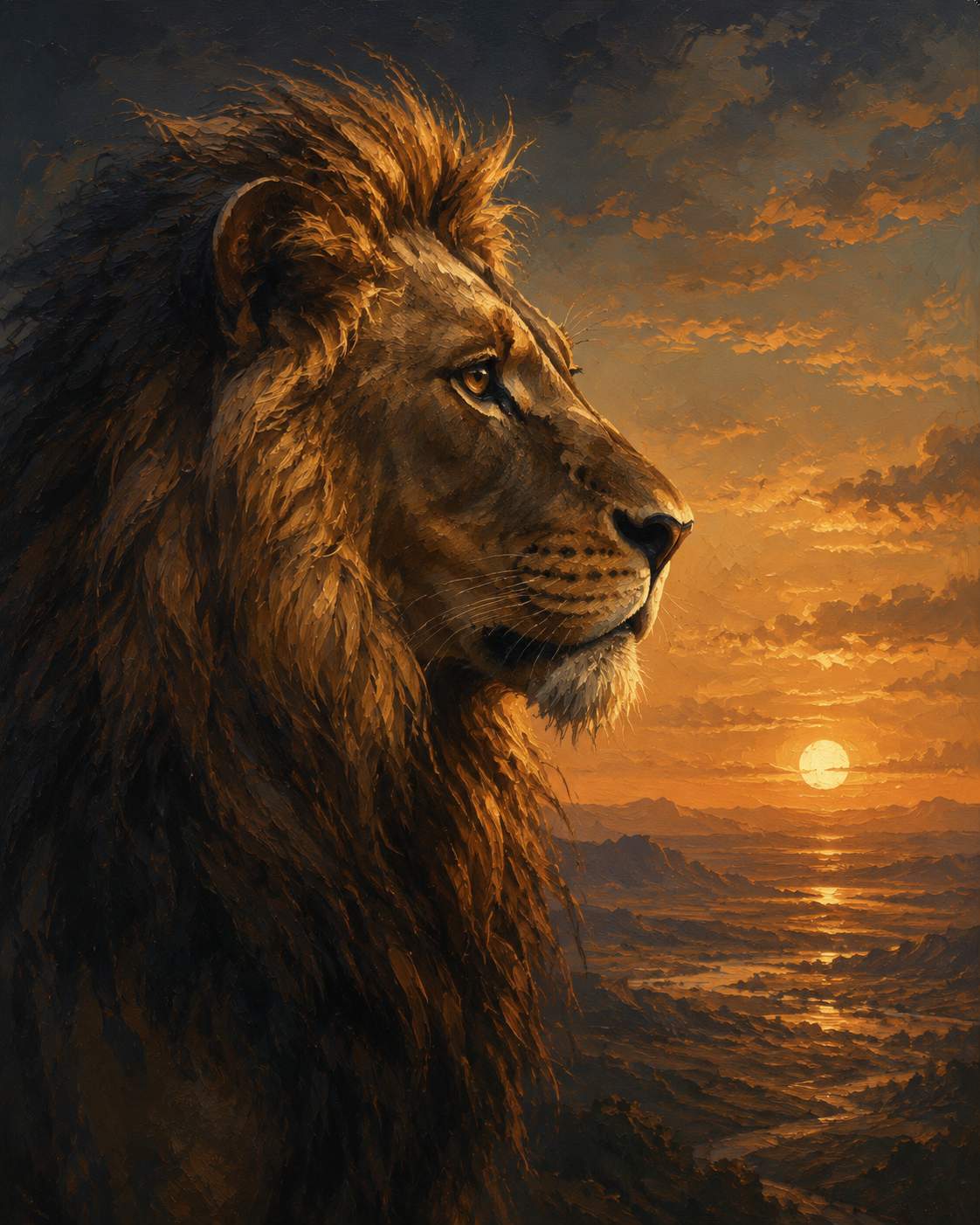 A lion representing courage, clarity and commitment